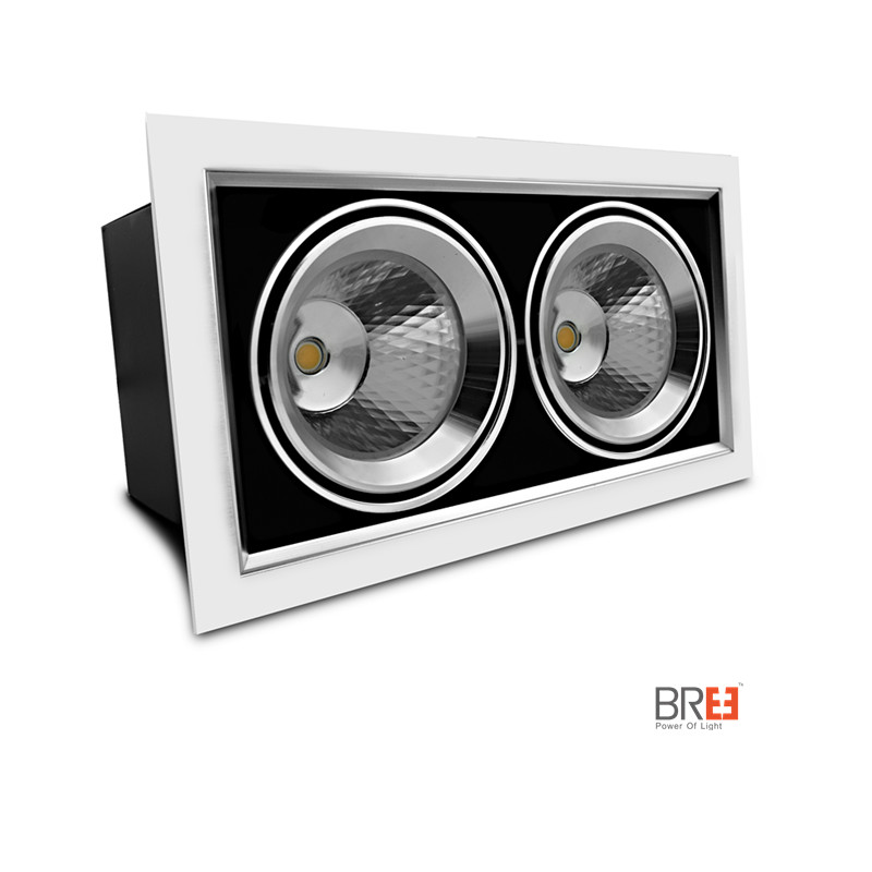egy dupla vagy tripla fejét rács downlight szabályozható vezetett downlight tér vezetett fel 360 fokos szög