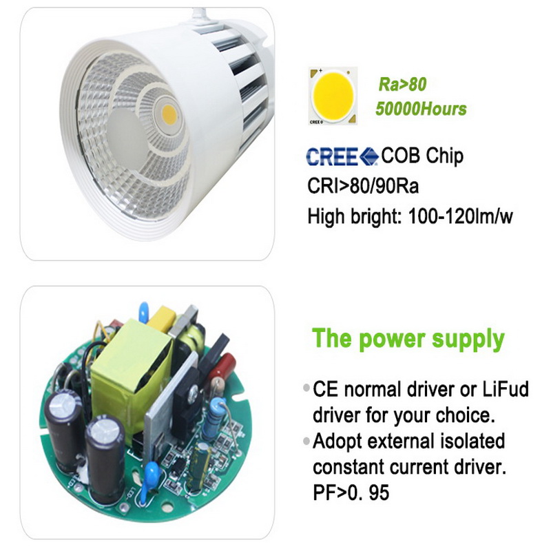 2. a 20 w - ot 30w 40w 50w adapter mágneses helyet cob vezetett pálya fény