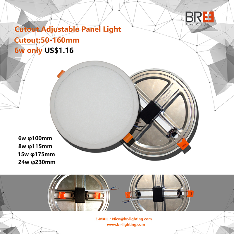 6W 8W 15W 20W Ultrathin kerek panel LED süllyesztett, beépített beltéri világítás